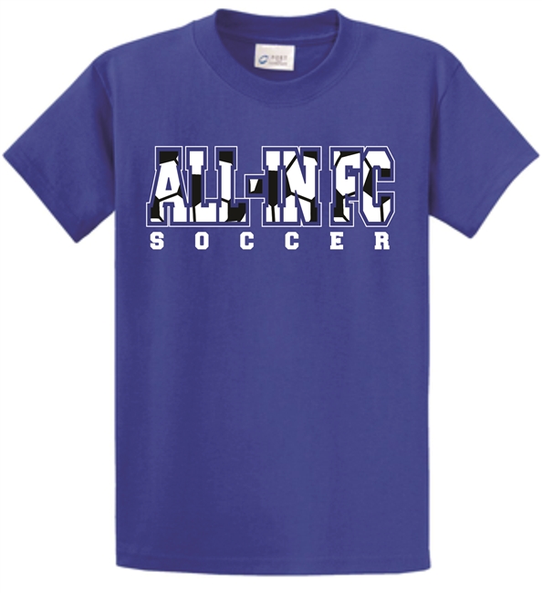 ALL-IN FC Royal Blue Short Sleeve Cotton Tee