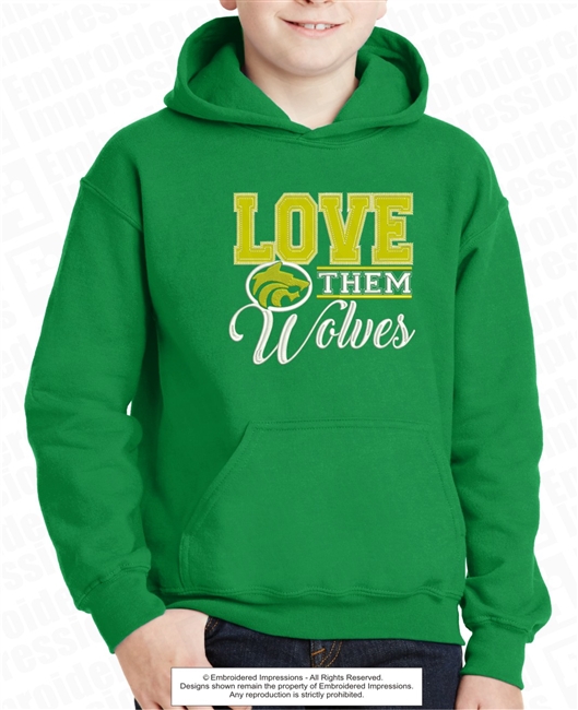 Buford Wolves Love Them Hoodie