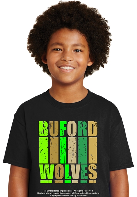 Buford Green Gold Wolves Tee