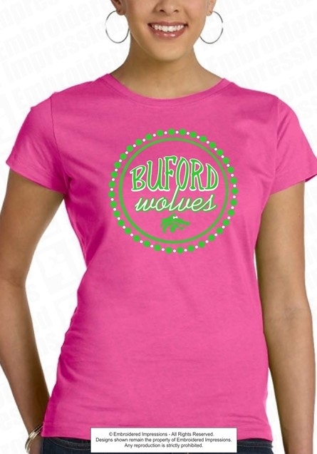 Buford Wolves Neon Sign Lights Tee