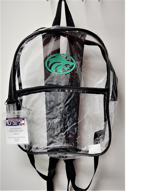 Buford Wolves Clear Backpack