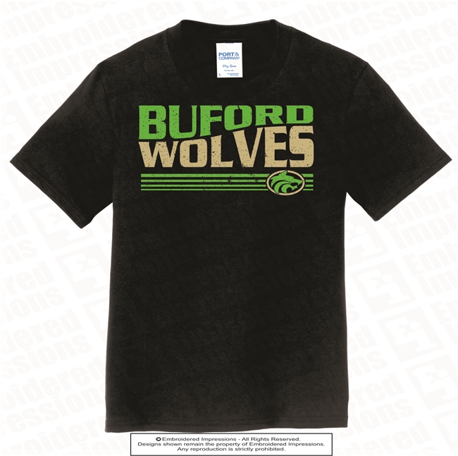 Buford Wolves with Lines Tee