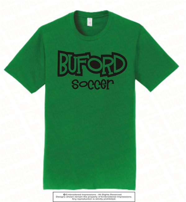 Cartoon Font Buford Soccer Tee