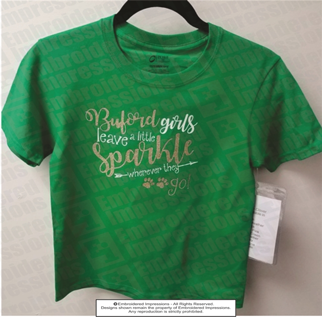 Buford Girls Leave Sparkle Tee Shirt