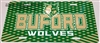 Buford Wolves Front License Plate