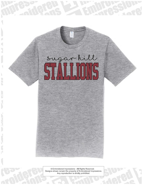 Stallions Stacked logo Short Sleeve Tee