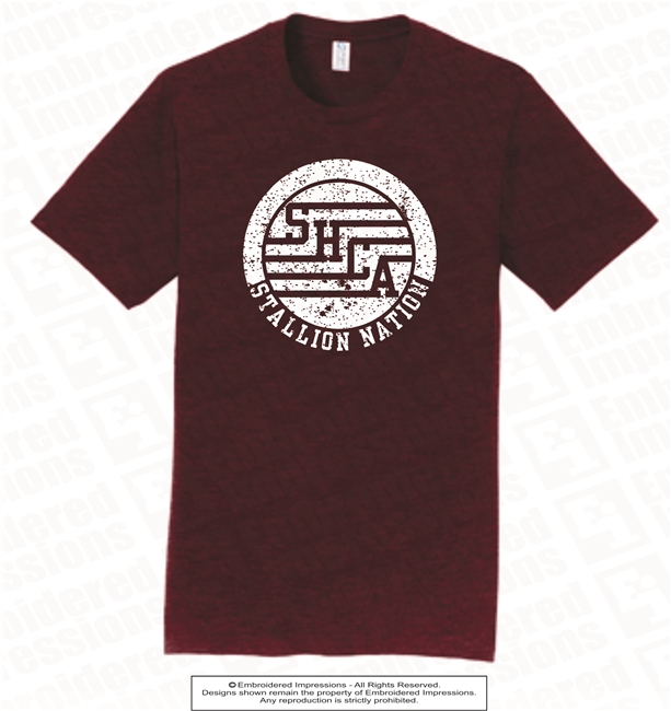 Stallions Nation Tee in Athletic Maroon