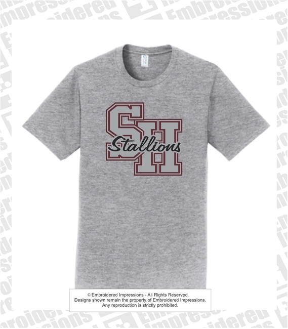 CAPA Stallions College Font Short or Long Sleeve Tee