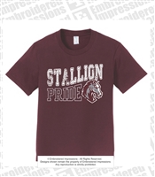 CAPA Stallion Pride Distressed Logo Short or Long Sleeve Tee