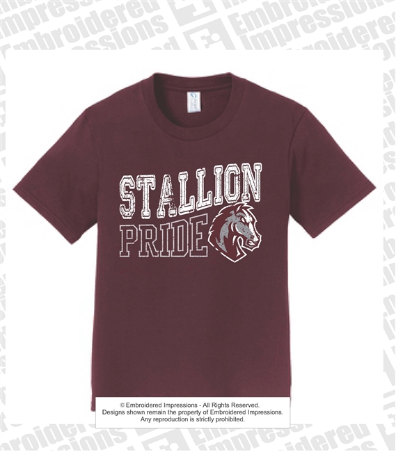 CAPA Stallion Pride Distressed Logo Short or Long Sleeve Tee