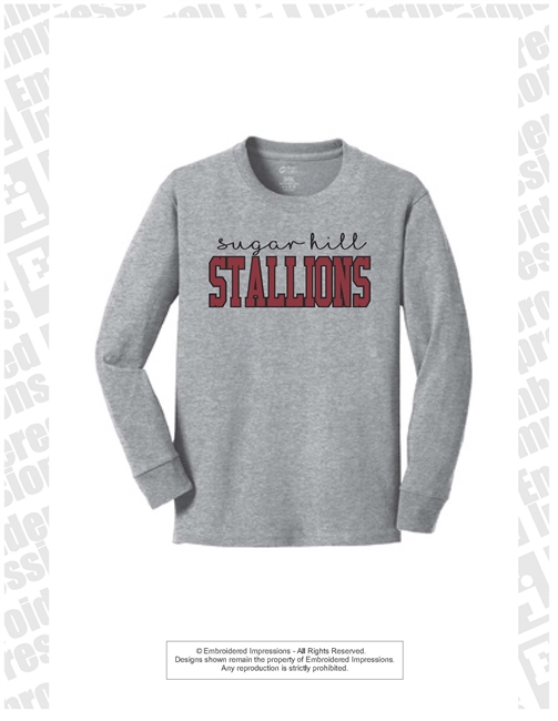 Stallions Stacked Logo Long Sleeve tee