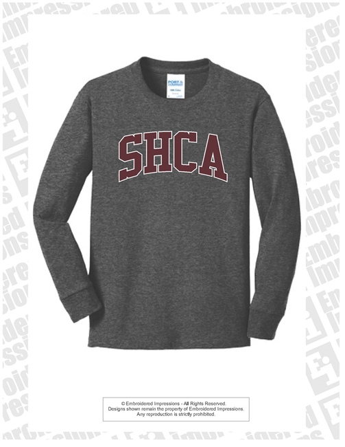 SHCA Collegiate Letter Long Sleeve tee