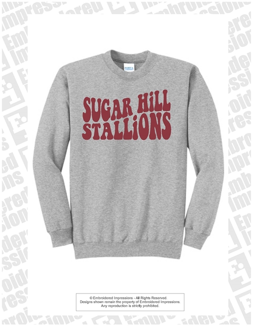 SHCA Retro Letter Crewneck Sweatshirt