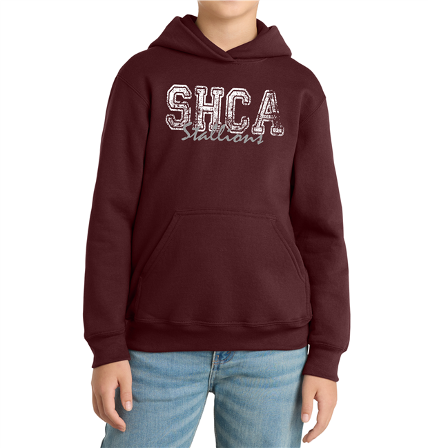 SHCA Distressed Script Hoodie