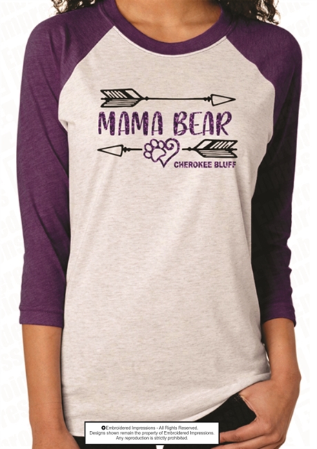 CB Bears Mama Bear Arrow Glitter Tee