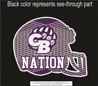 CB Bear Nation Helmet Sticker