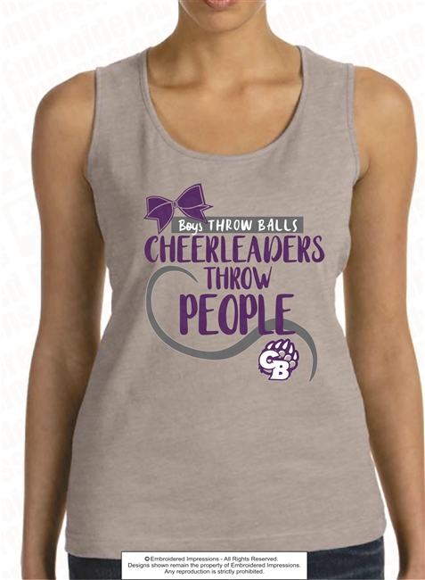 Cheerleaders Throw People Tank