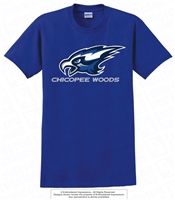Chicopee Woods Hawks Primary Logo Tee