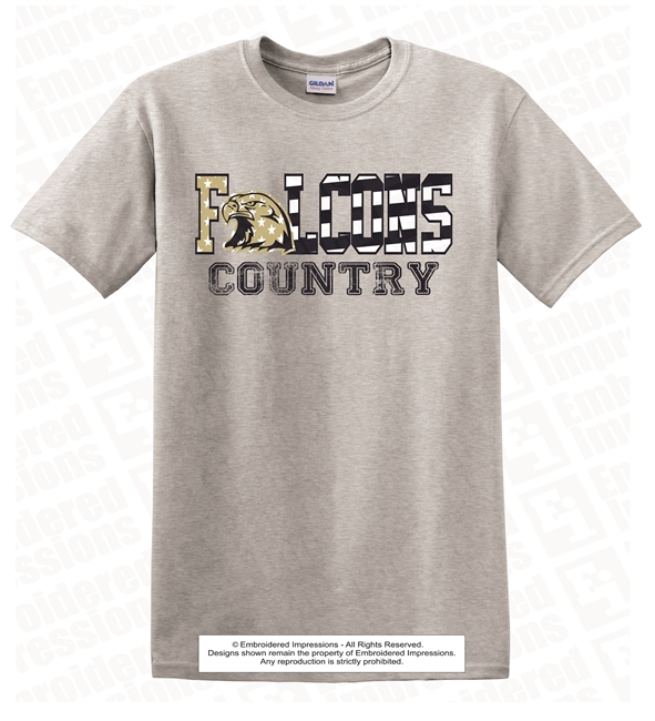 Falcons Country Distressed Fine Jersey Tee