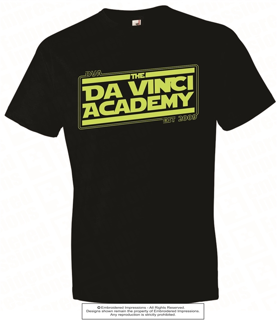 DA VINCI ACADEMY Star Wars Design Tee in Black