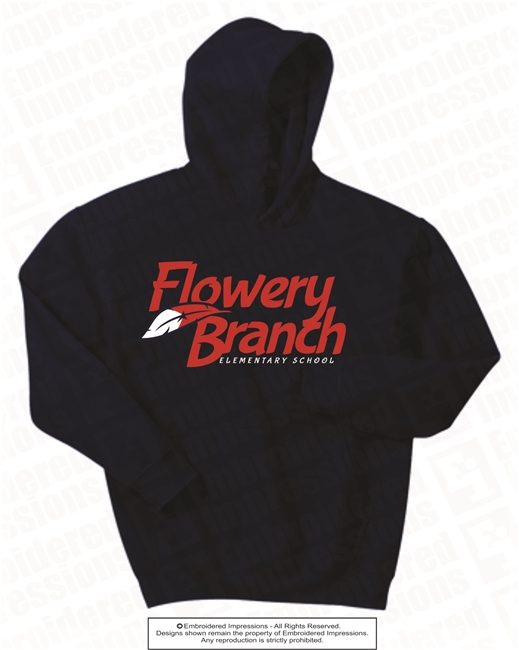 Flowery Branch Logo Embroidered Hoodie