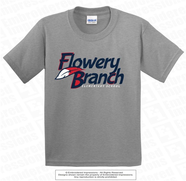 Tri-Color Flowery Branch Elementary Logo Tee