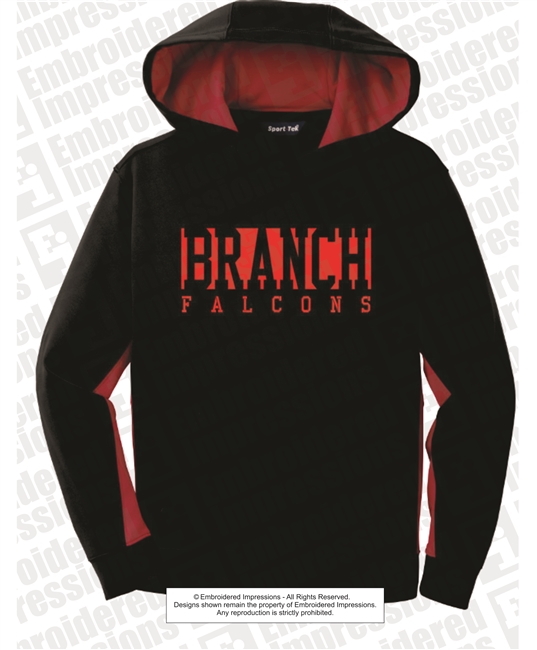 Branch Falcons Sport-Wick Colorblock Fleece Hoodie