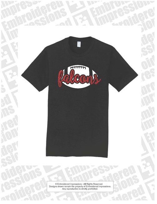 Flowery Branch Falcons Football Fan Glitter Tee