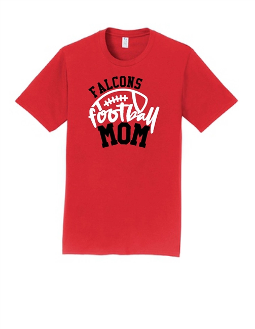 Flowery Branch Falcons Football Mom Red Tee