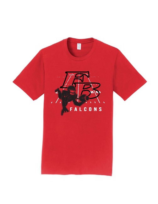Flowery Branch Falcons Player Outline Red Tee