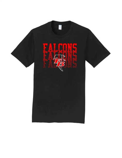 Flowery Branch Falcons Textured Printed Logo Tee
