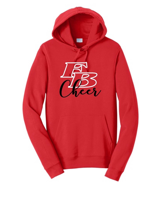 Flowery Branch Falcons Cheer Logo Red Hoodie