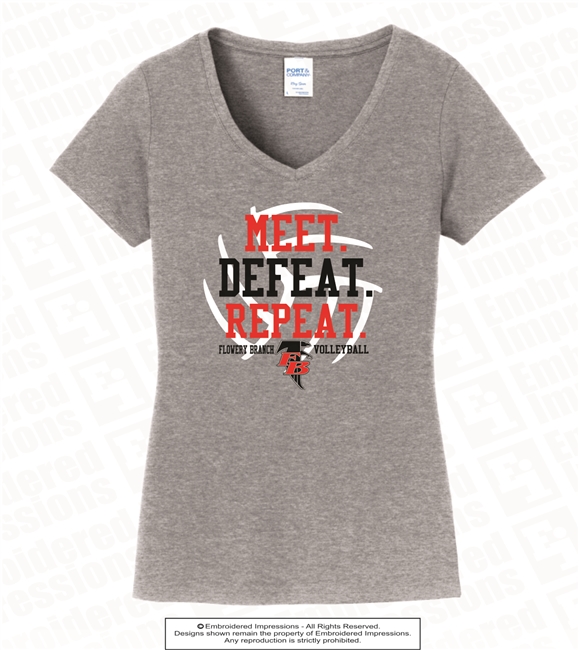 Meet Defeat Repeat V-Neck