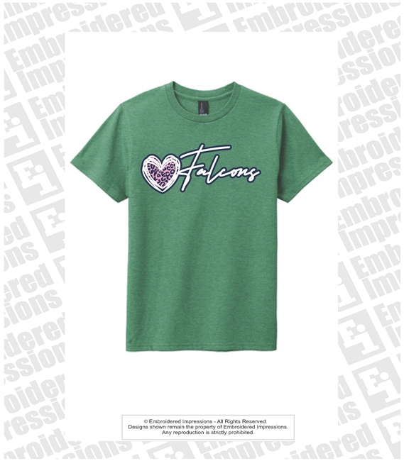 Friendship Elementary Animal Print Heart Tee