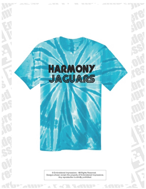 Harmony Jaguars Turquoise Tie Dye Tee