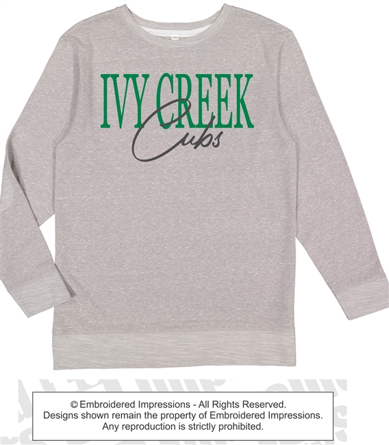 Ivy Creek Cubs Grey Crewneck pullover