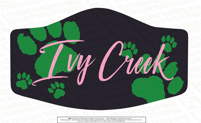 Ivy Creek Paw Three Ply Polyester Mask
