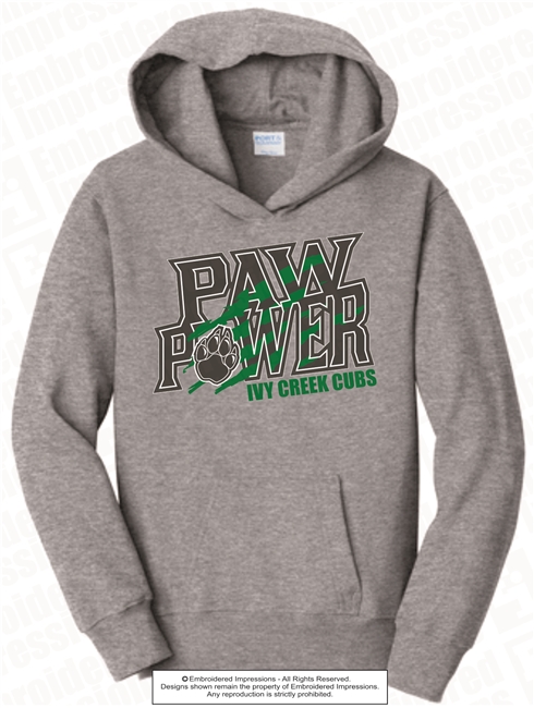 Paw Power Fleece Pullover Hoodie