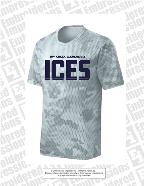 ICES White Camohex PosiCharge Tee