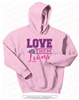 Glittered Love Them Lions Hoodie in Light Pink