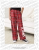 RIDGE LIONS Plaid Flannel Pants in Red White