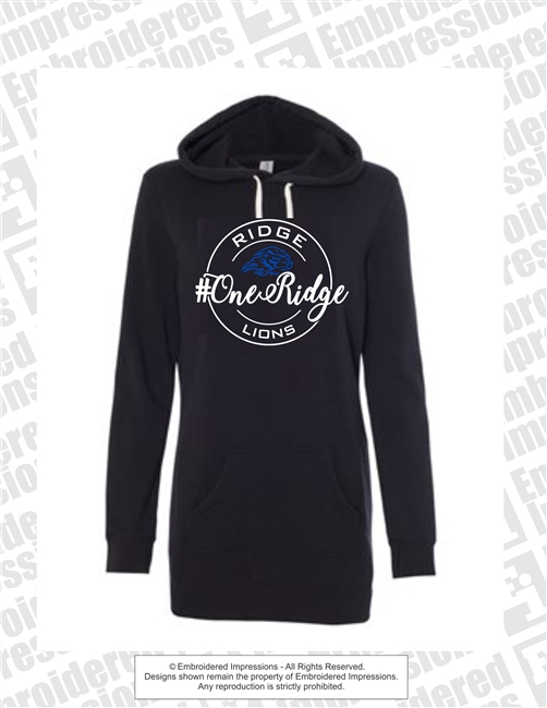 #One Ridge Lions Black Hoodie Dress