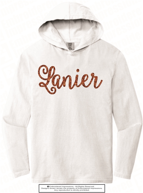 White Glittered Lanier Hoodie