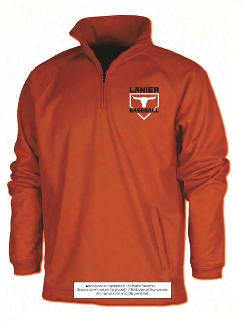 Quarter-Zip Polyester Pocketed Sweatshirt