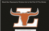 Lanier L Longhorns Logo Sticker