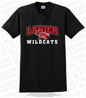 Full Color Lanier Wildcats Logo Tee