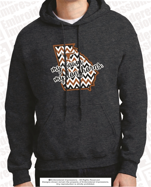 My Town My Longhorns Glitter Hoodie