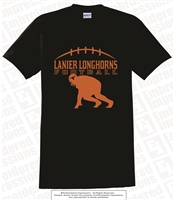 Lanier Longhorns Football Tee