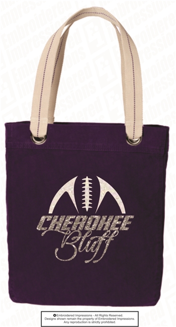 Cherokee Bluff Football Tote Bag