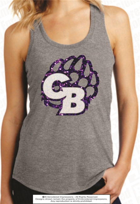 Cherokee Bluff Glitter Paw Tank